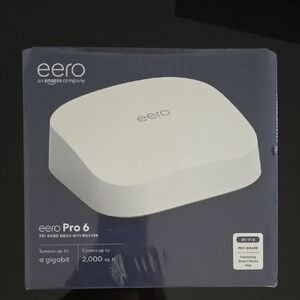 NWT Eero Pro 6 White Tri-Band Mesh WiFi Router Covers Up To 2000 Sq. Ft.